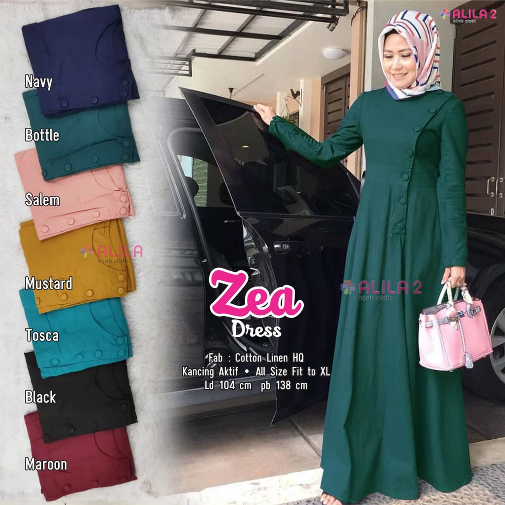 ZEA DRESS MATT COTTON LINEN HQ BY ALILA2