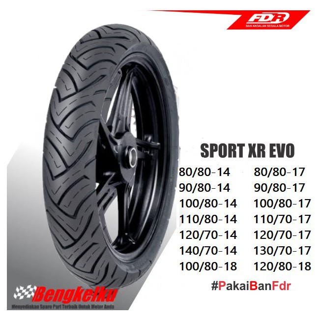 Ban Luar Motor Sport Tubeless Depan Ban FDR Sport XR Evo 