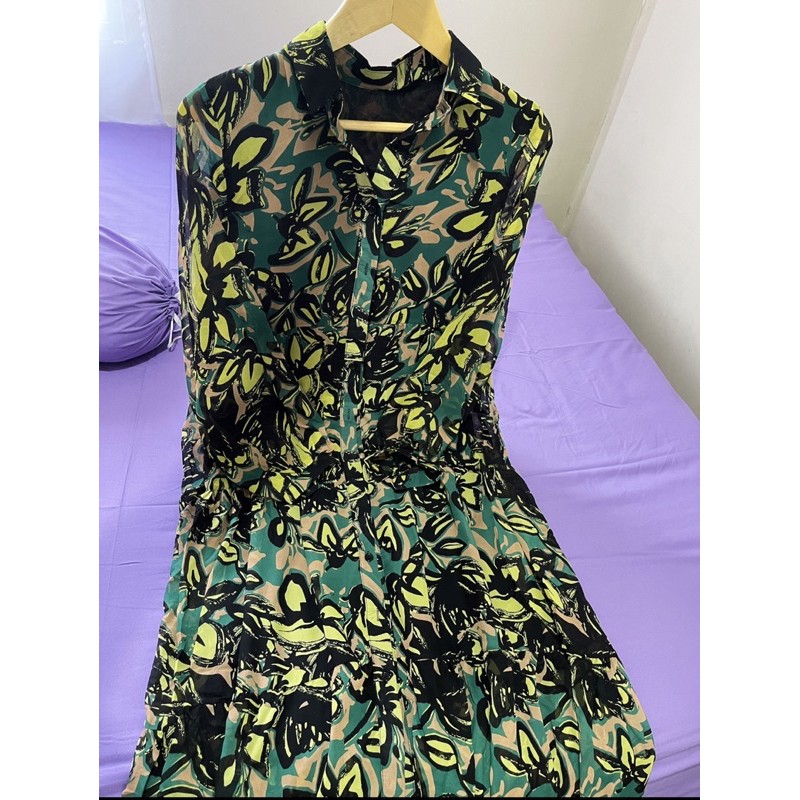 [LIMITED] GREEN MAXI DRESS IMPORT/DRESS WANITA/DRESS KOREA BUNGA BUNGA