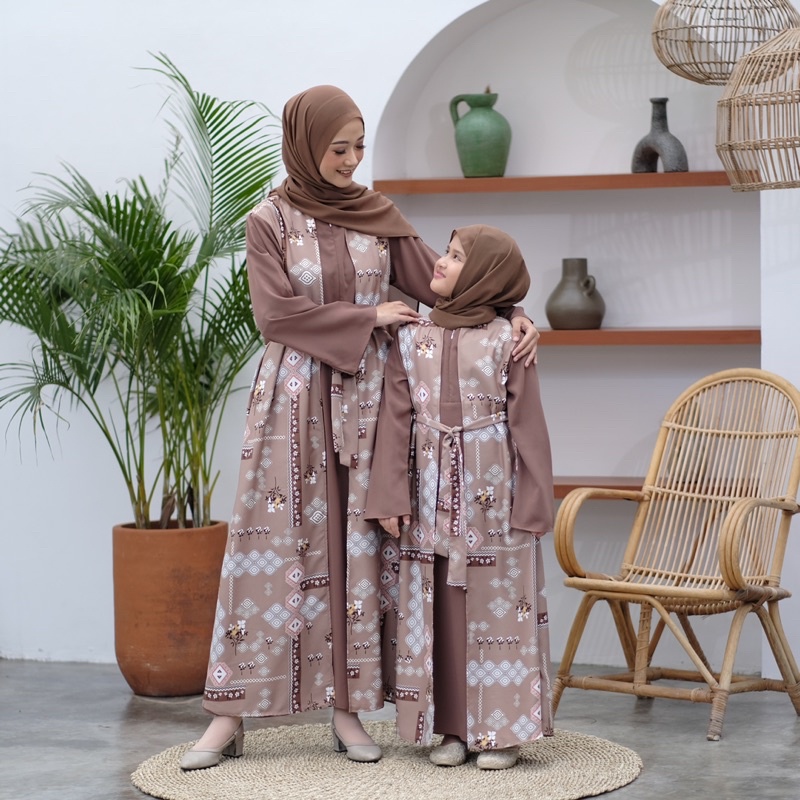 GAMIS COUPLE IBU DAN ANAK GAMIS MEWAH GAMIS MUSLIMAH KIRANA GAMIS MOCCA