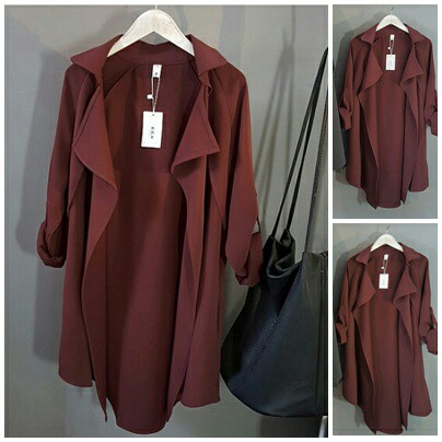 [Blazer Bella Maroon RO] Blazer Wanita Twiscont Maroon