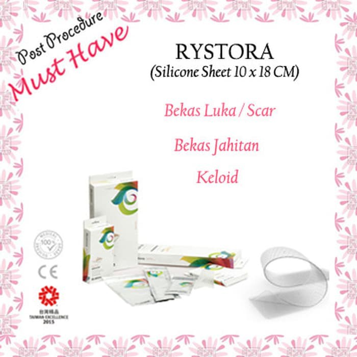 

Rystora - Silicone Gel Sheet Untuk Luka, Jahitan Dan Keloid