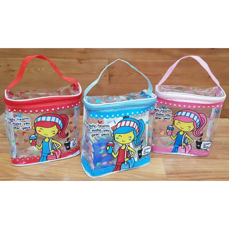 Tas Kosmetik Toiletry Pouch Make Up Transparan Travel