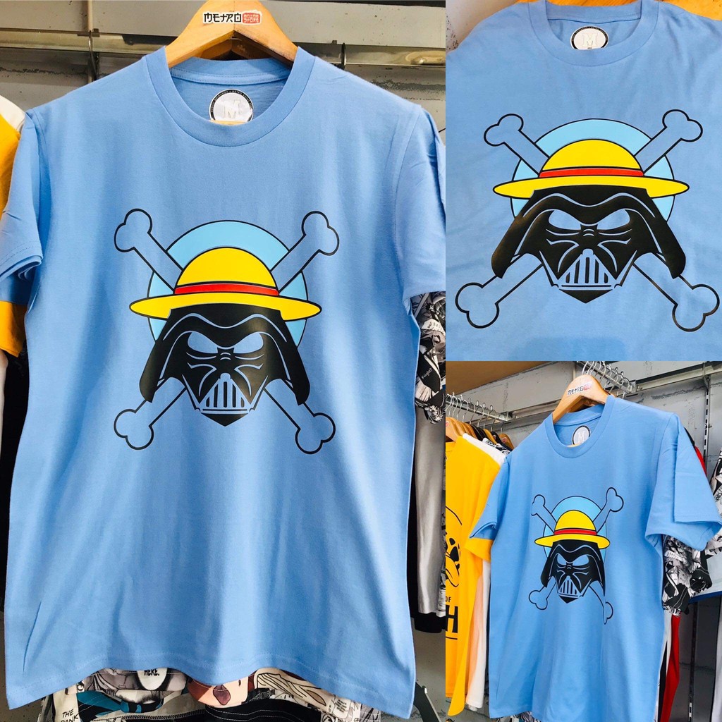 Kaos distro Anime StrawVADER Parody OnePiece Baby Blue