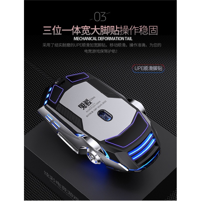 YINDIAO GOLDEN WOLF V2 GAMING FULLSET - Set Lengkap Mouse Keyboard