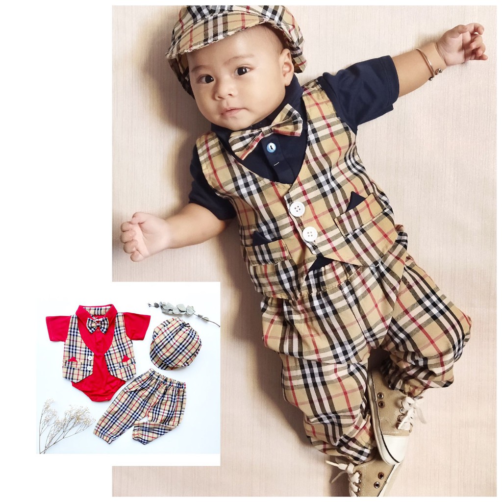 JACKSON / MEWAH 3 LAYERS JAS Tuxedo SET Baju Kemeja topi jumper celana setelan pergi jalan lucu fashion anak bayi cowok laki murah Terlaris