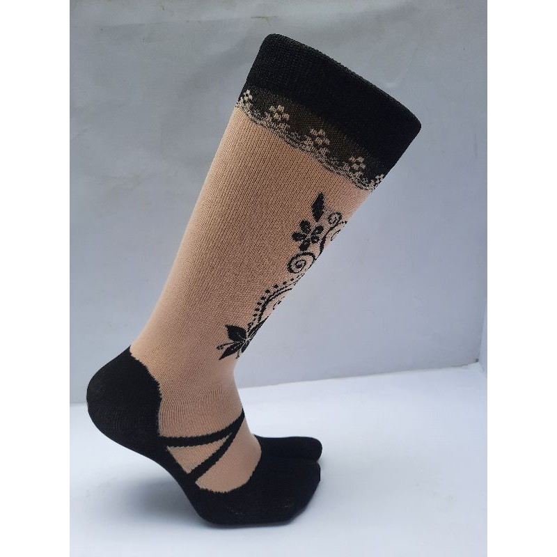 12 pasang kaos kaki jempo krem motif Dewasa