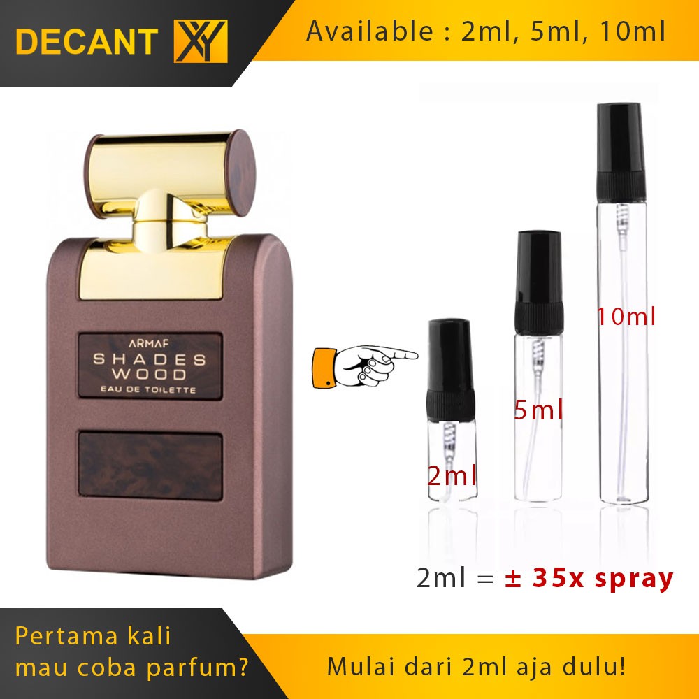 Decant Parfum Armaf Shades Wood EDT Men 2ml 5ml 10ml