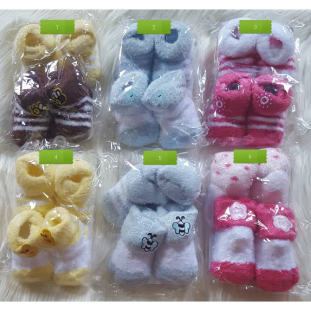 Kaos kaki Fluffy Bayi 2 in 1 (2 Pasang)