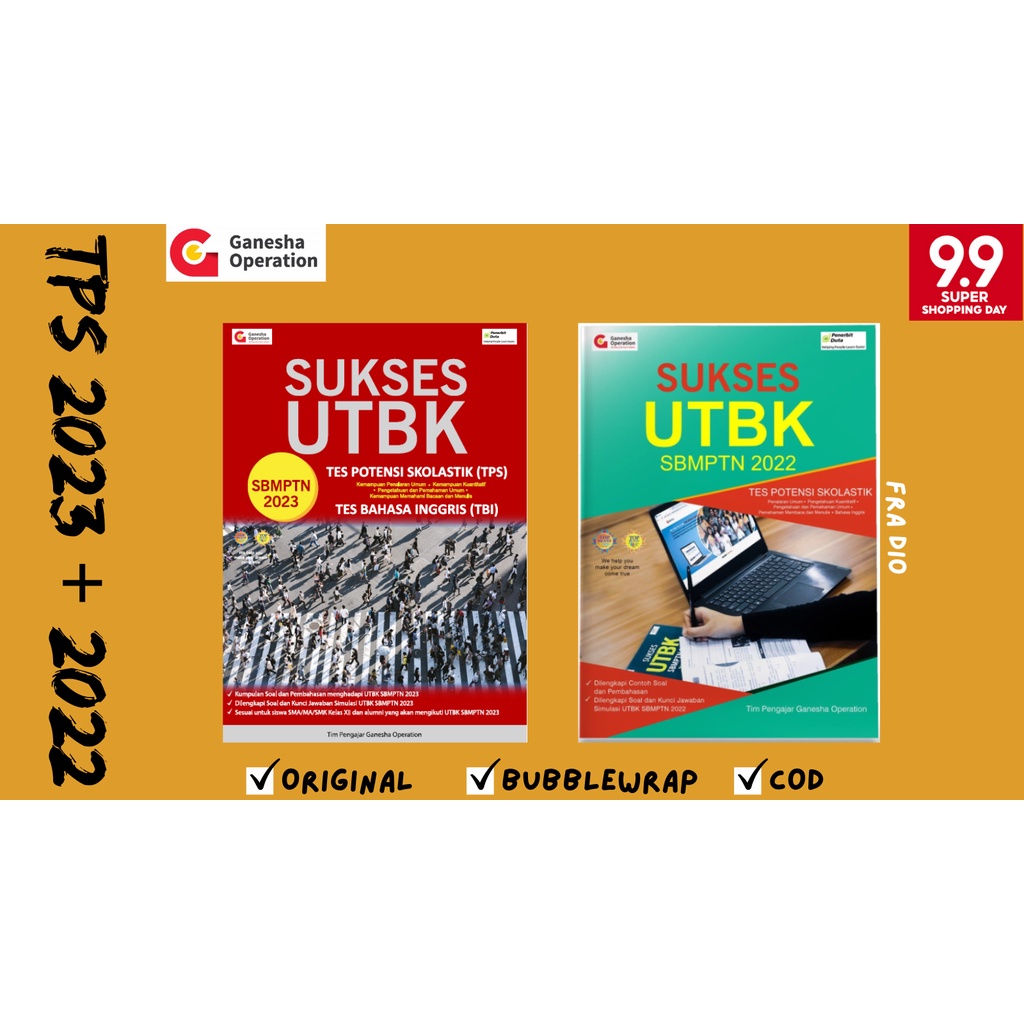 TERMURAH BUKU TPS 2023 + TPS 2022 GANESHA OPERATION | TES POTENSI SKOLASTIK | BUKU SAKTI BIMBEL GO