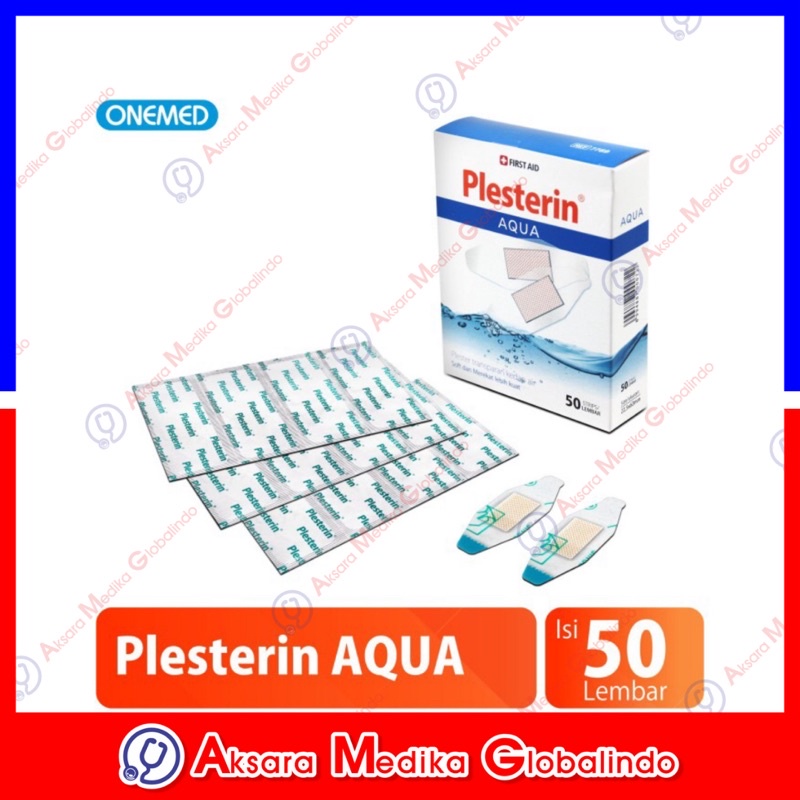 Plesterin Aqua box isi 50 Plesterin Transparant Plester Luka Transparant