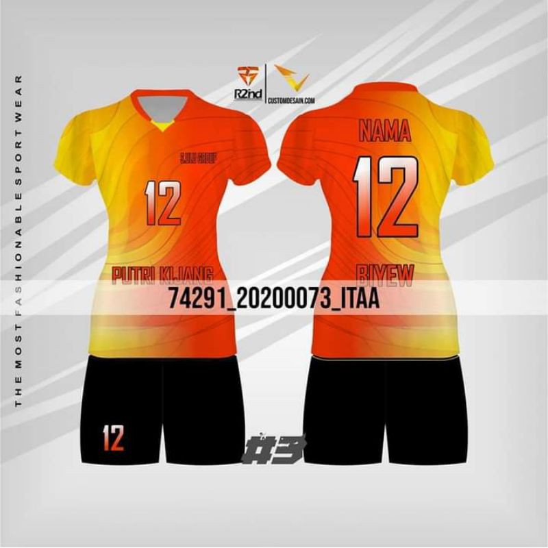 baju Jersey voli printing wanita original regarsport