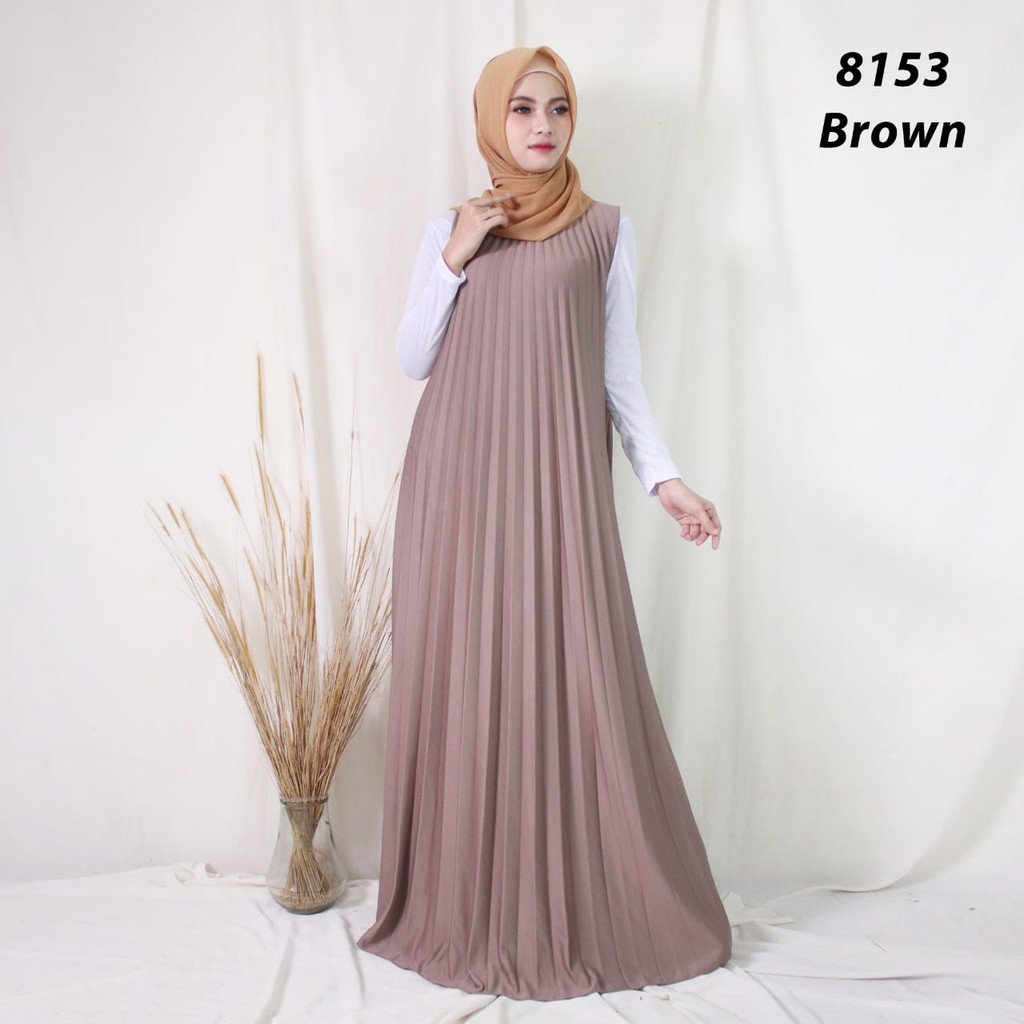 GAMIS PLISKET  8153 MAXY DRESS PLISKET  PRISKET PLEATED 