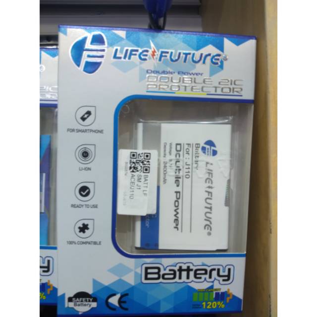 Batre Baterai Samsung J1 Ace Double power Life future Garansi
