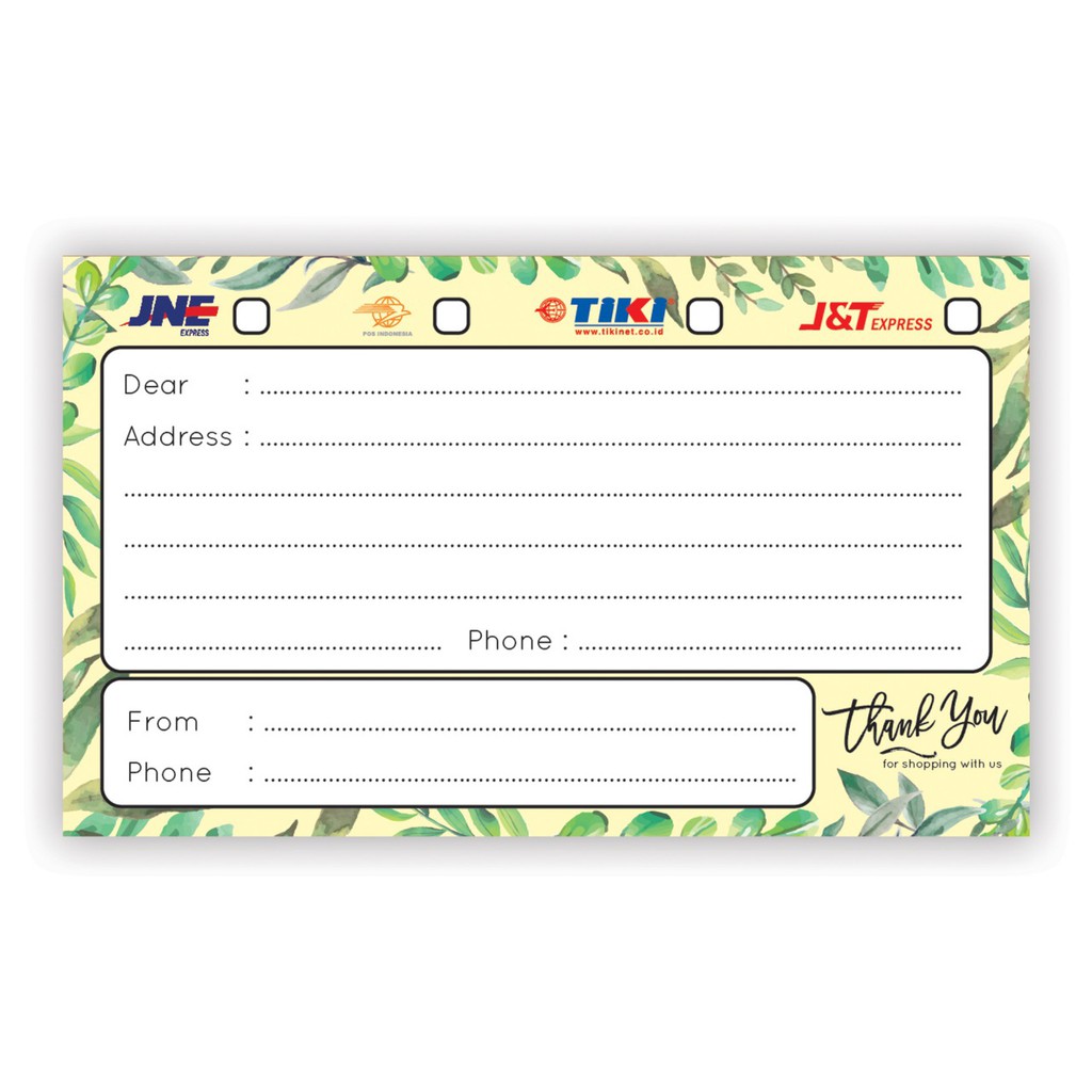 

Stiker Alamat Pengiriman Olshop Sticker Shipping Label Online Shop