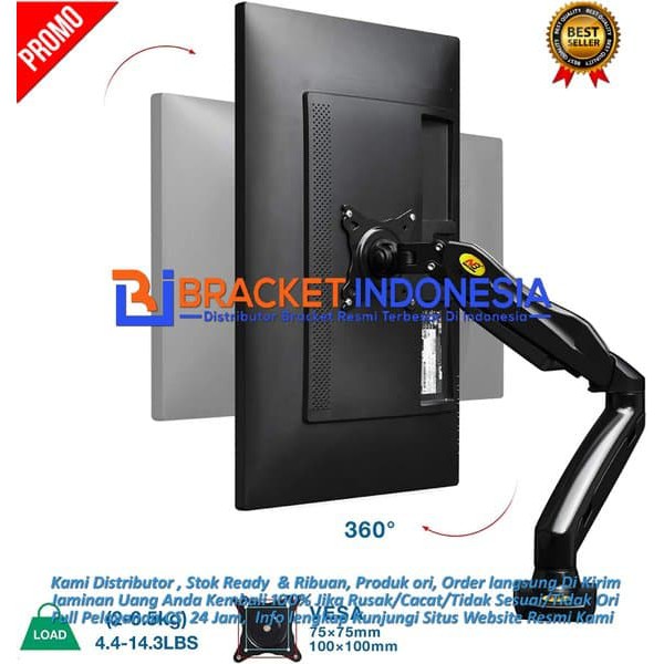 Bracket TV Breket GAS STRUT NB F80 ORI Monitor Arm 14 up to 27 inch