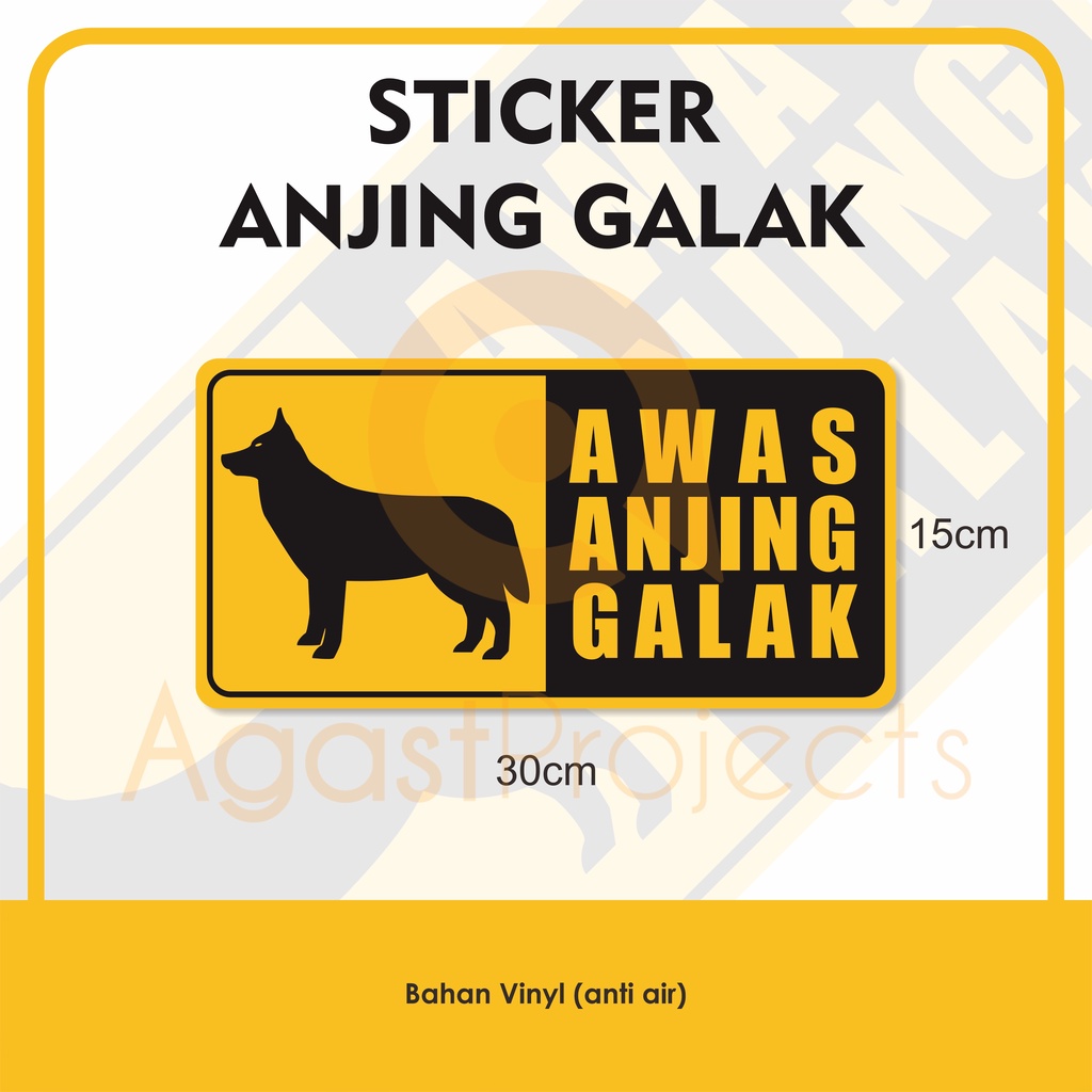 

Sticker Awas Anjing Galak Stiker Anti Air
