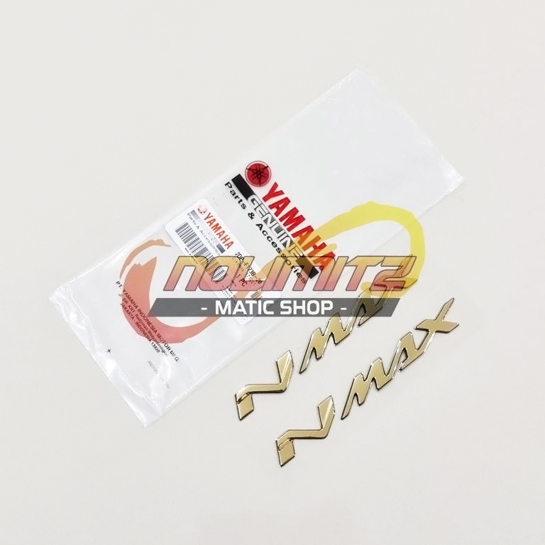 Emblem Logo 3D Timbul Ori Genuine Parts NMAX Gold