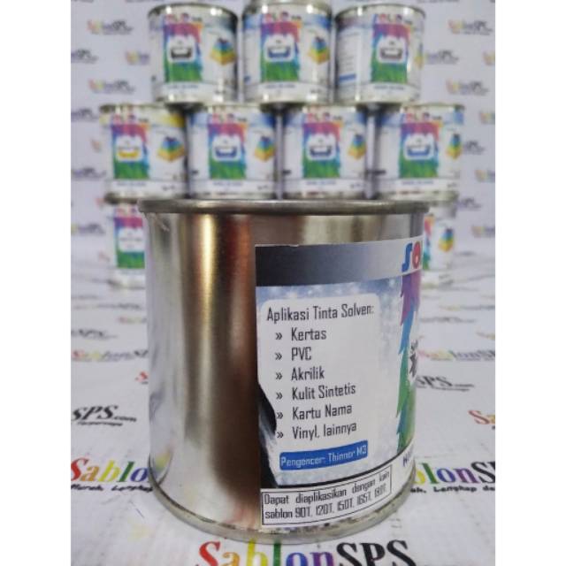 Tinta Sablon PVC Solvent Based 200 gr Geranium Kertas/ Vinyl/ Akrilik/ Kulit Sintetis