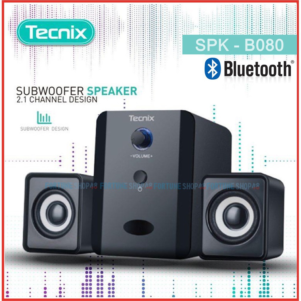 Speaker Bluetooth With Subwoofer Tecnix SPK - B080 Bisa Untuk Pc atau Laptop