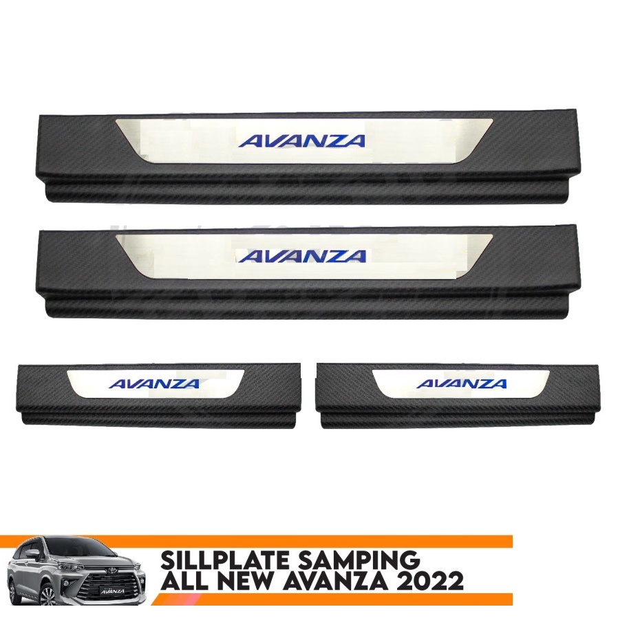 Sillplate Samping Avanza 2022 Motif Carbon Sill Plate mobil