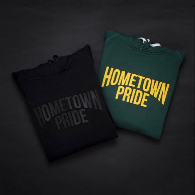 Hoodie sweater hometown pride keren dengan varian warna green & black full katun flecee