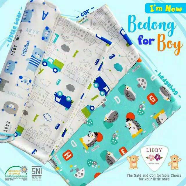 Kain Bedong Bayi Libby ( 3 Pcs ) Motif dan Warna