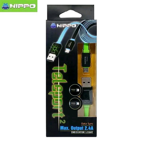 Kabel Data Hippo Teleport 2 USB Type C Fast Charging 120 cm / Tipe C - RANDOM COLOR