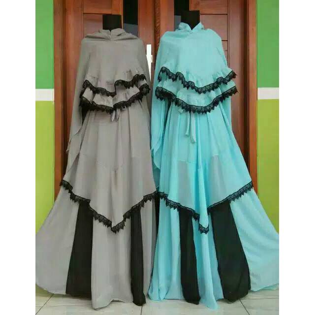 Gamis syar'i/fashion muslim/gamis ceruti babydoll/gamis pesta
