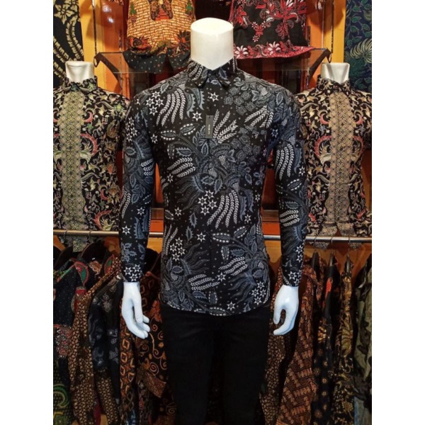 KEMEJA BATIK  slimfit ...FASHION PRIA TERBARU MODIS TERKINI LENGAN (PANJANG) PENDEK KATUN PRIMA MURAH M L XL XXL