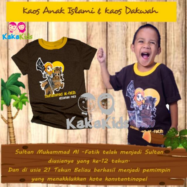 Kaos anak islami / kaos anak muslim / kaos Al Fatih / kaos original