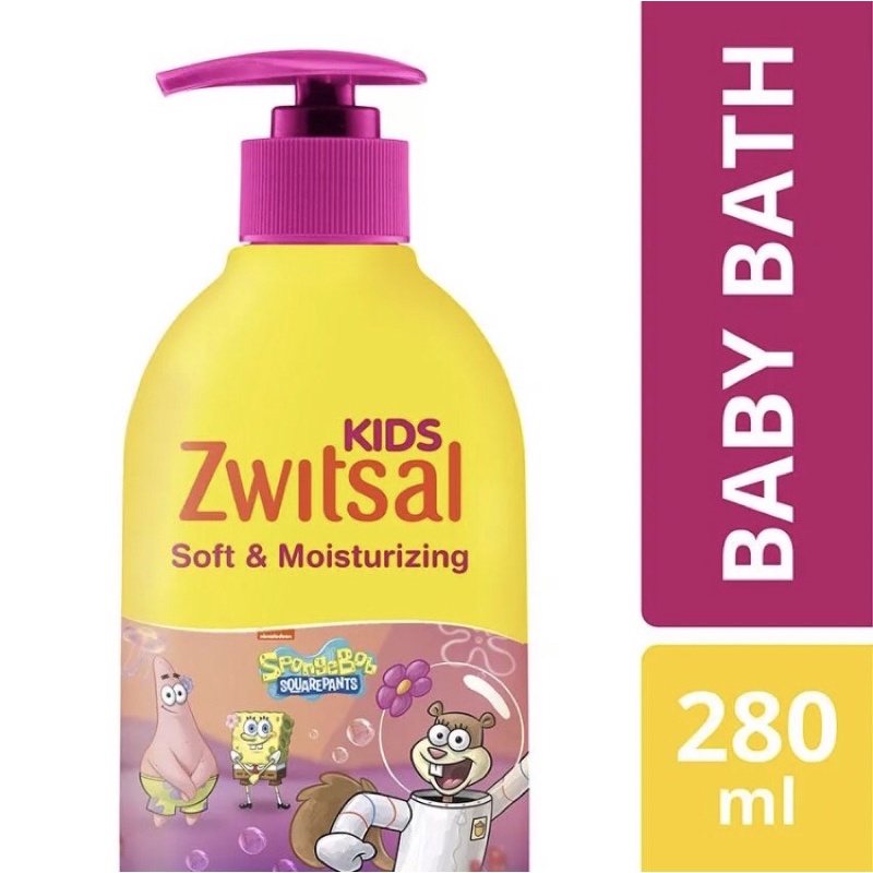 Zwitsal Kids Baby Bath Bubble Sabun Mandi Anak Cair Soft and Moisturizing 280ml Pink