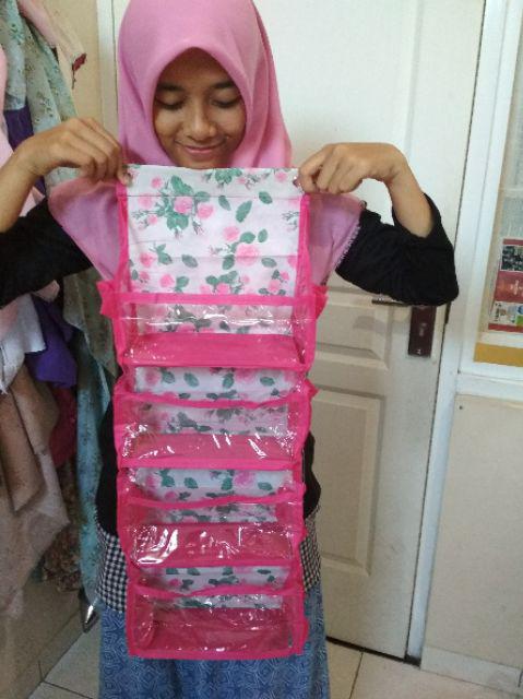 Set 5in1 Rak Gantung Non Resleting Hjo Hso Hbo Underwear Pouch