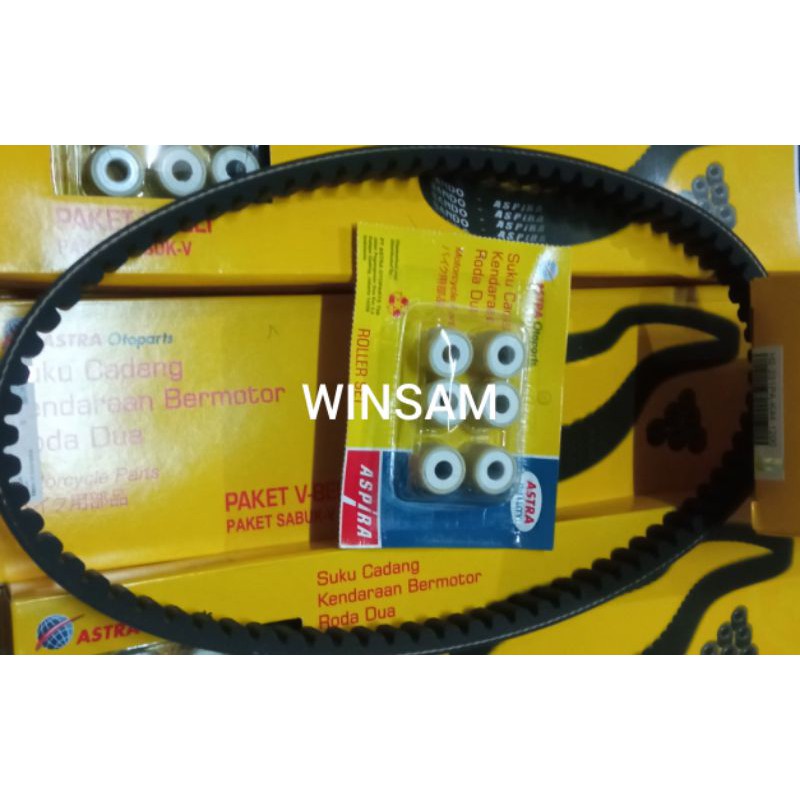 V BELT SET Van Belt paket Honda Beat fi esp 2016 Beat POP Merk ASPIRA Parts