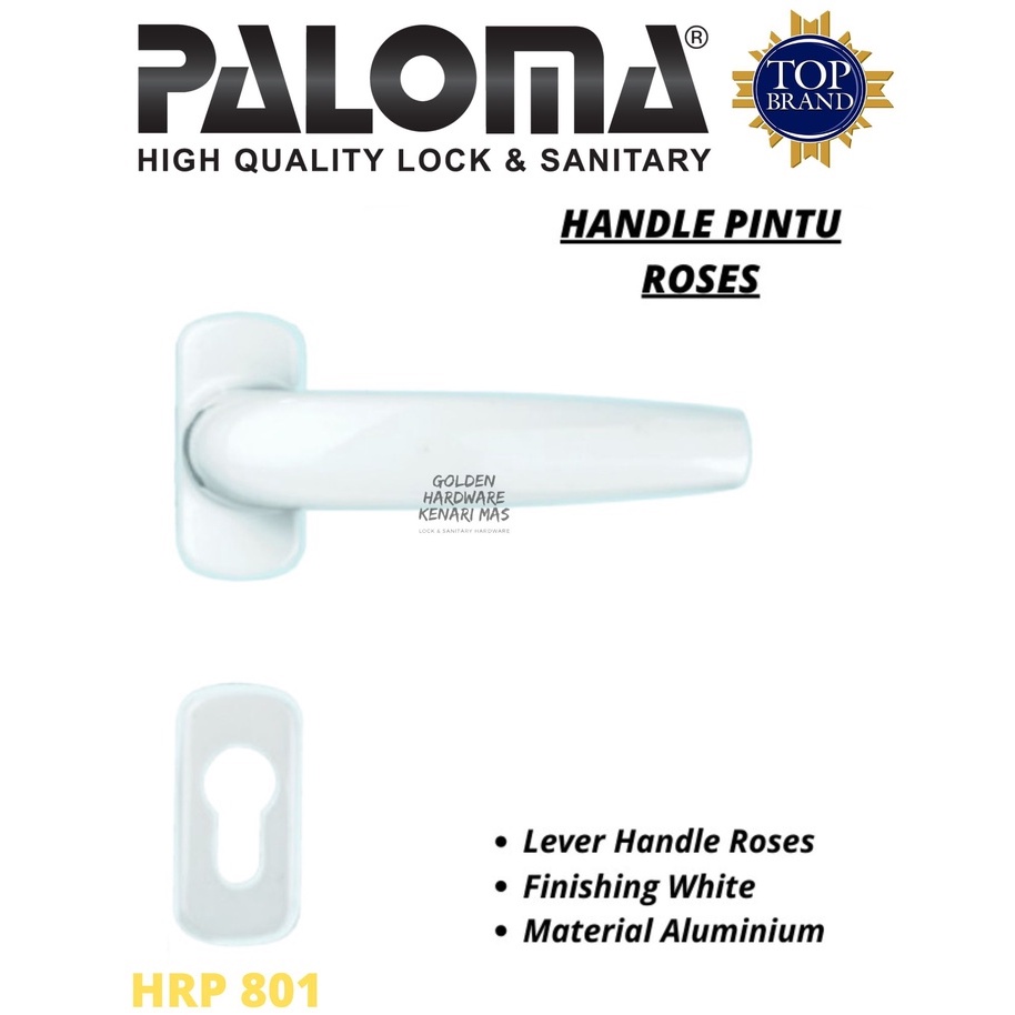 PALOMA HRP 801 Gagang Pintu Rumah Minimalis Aluminium Putih