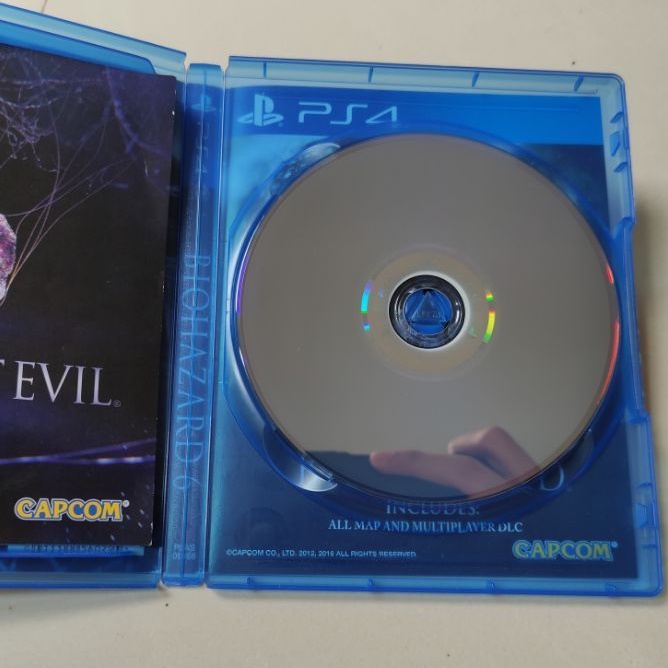 Kaset Resident Evil 6 PS4 Residentevil RE VI Residen Evils Playstation PS 4 5 CD BD Game Games PS4 PS5 Reg 3 RE 2 3 4 5 6 7 Region 3 Asia