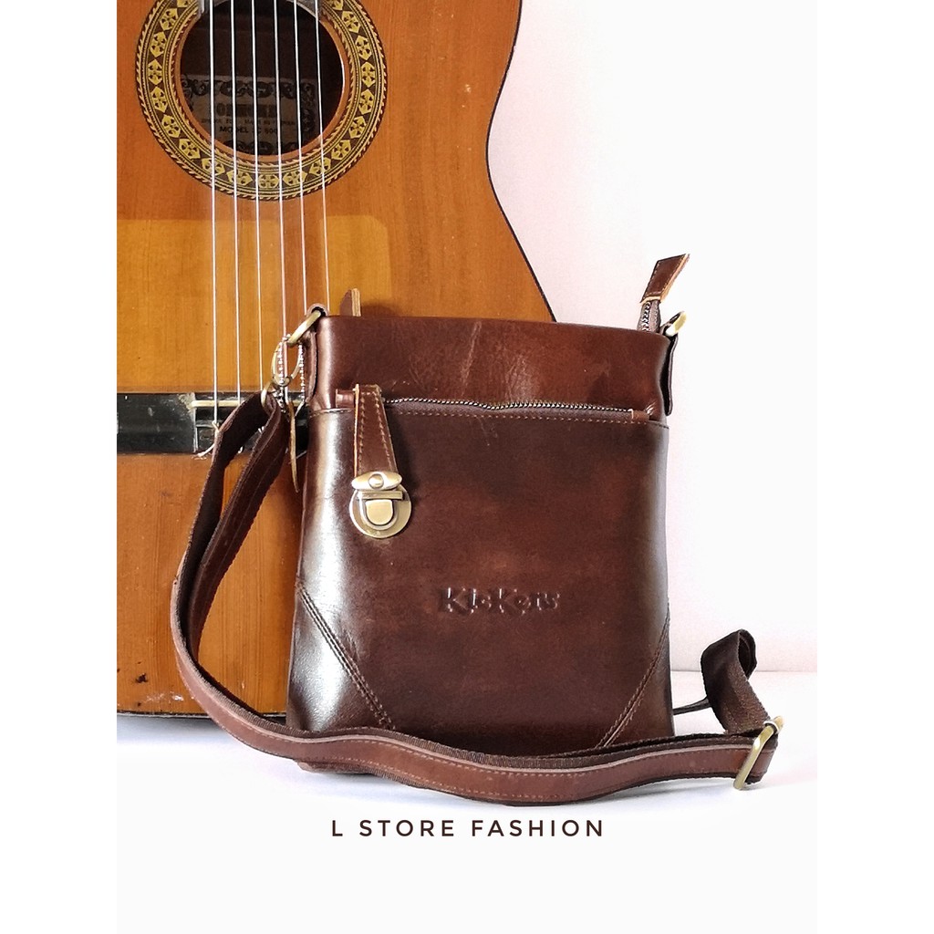 Tas Kulit Asli Kepala Lapisan Kulit Sapi Litchi Grain Wanita Tas Fashion Portable Bahu Messenger