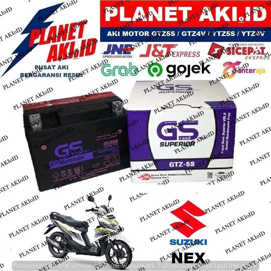 Aki Motor Suzuki Nex GTZ5S Accu Kering MF