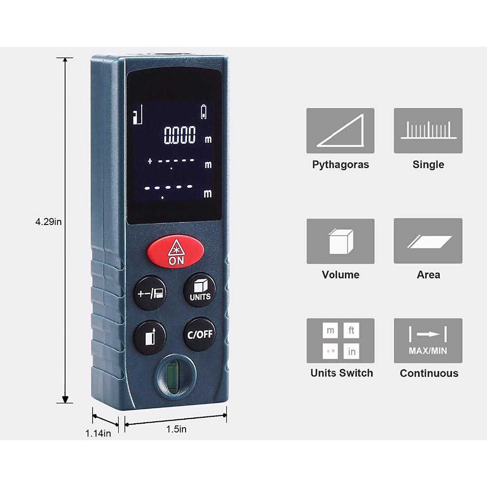 SNDWAY Pengukur Jarak Laser Distance Meter - KXL-D