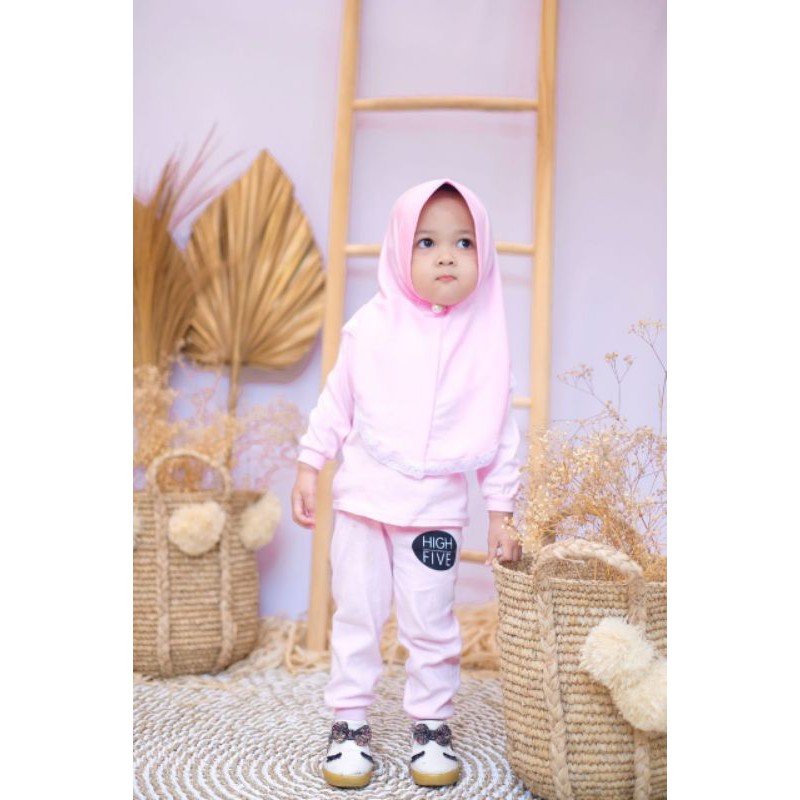 Jilbab Anak bayi  Ped Nayla Renda usia 0-3 th / Hijab baby