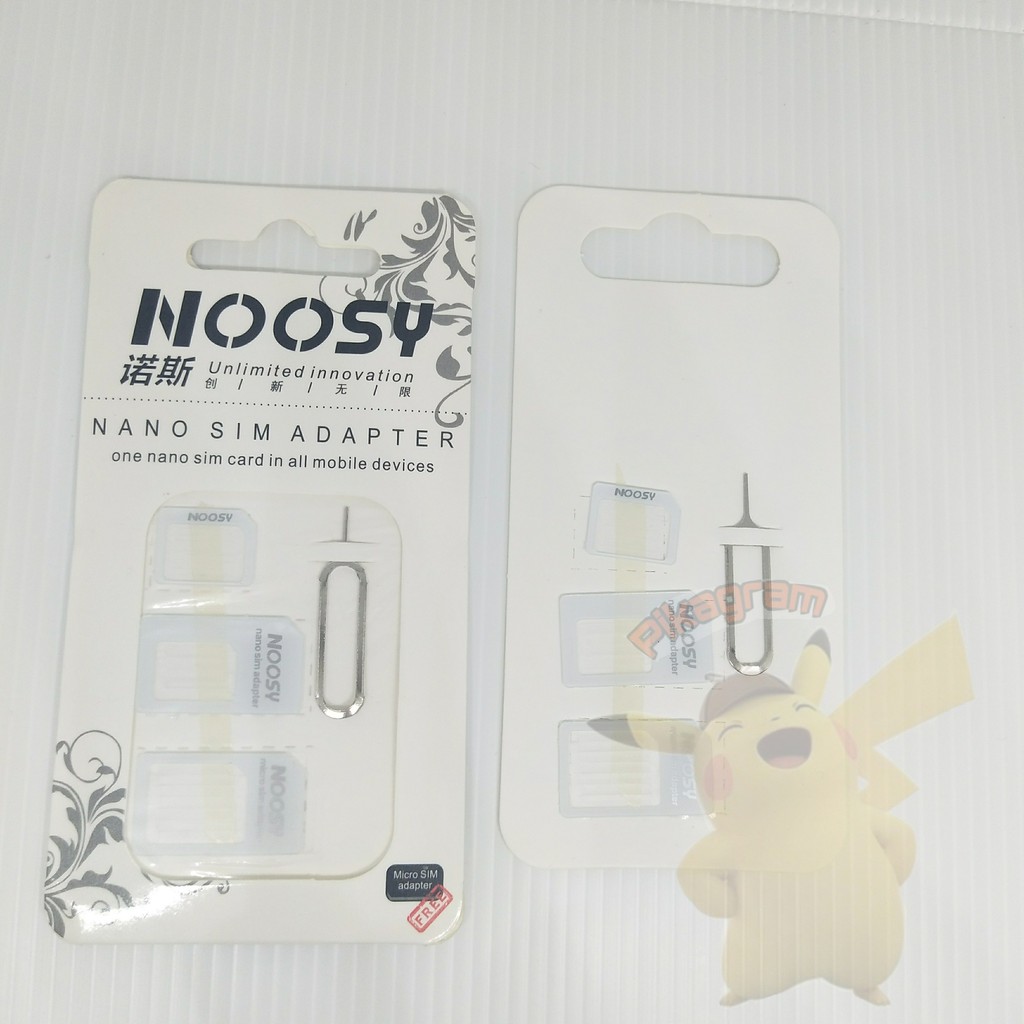 noosy sim card adaptor 3in1 pin ejecter ejector rumah tempat tool adapter nano micro mini sambungan