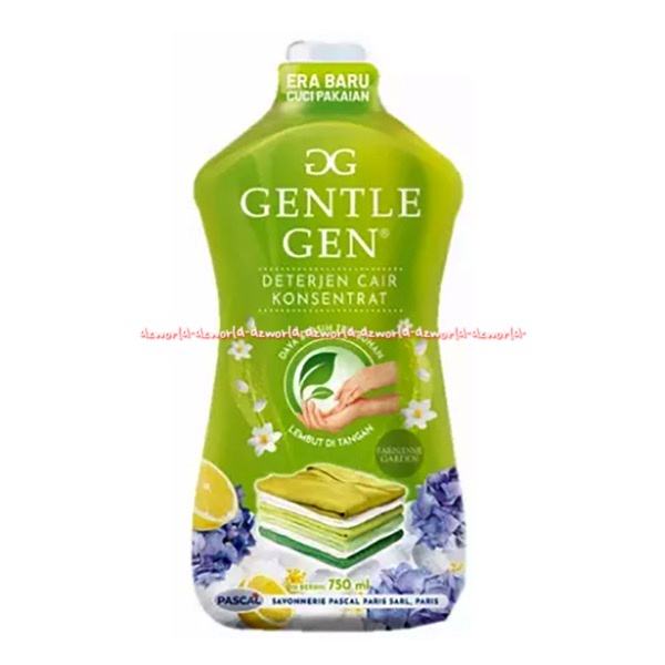 Gentle Gen 750ml Detergen Cair Konsentrat Daya Bersih Tumbuhan Sabun Cuci Cair Lembut Di Tangan Pascal Detergent GG Gentel Gen Gentlegen Botol 750 ml