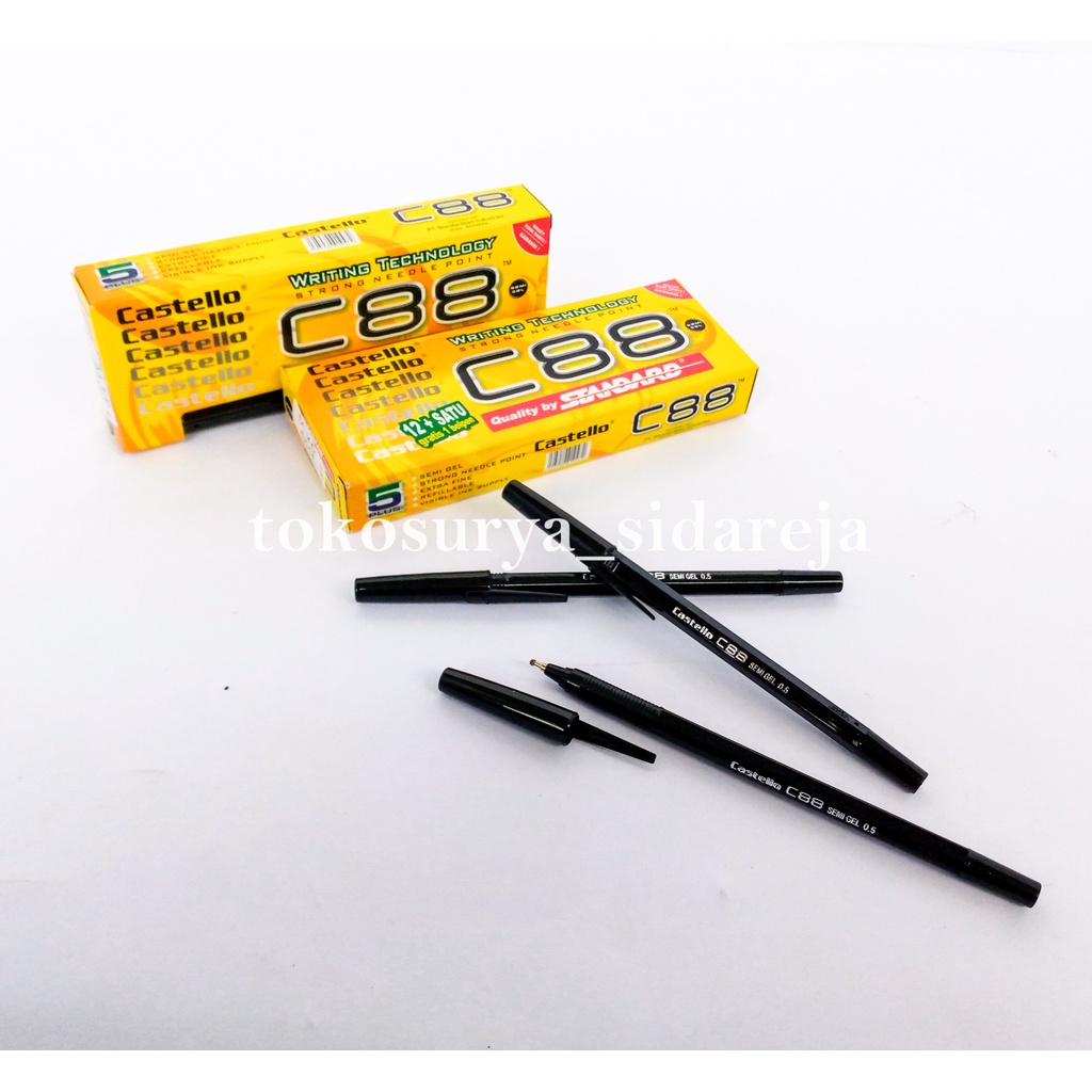 

PULPEN STANDARD CASTELLO C88 ORIGINAL (SATUAN) / BOLPEN STANDARD HITAM