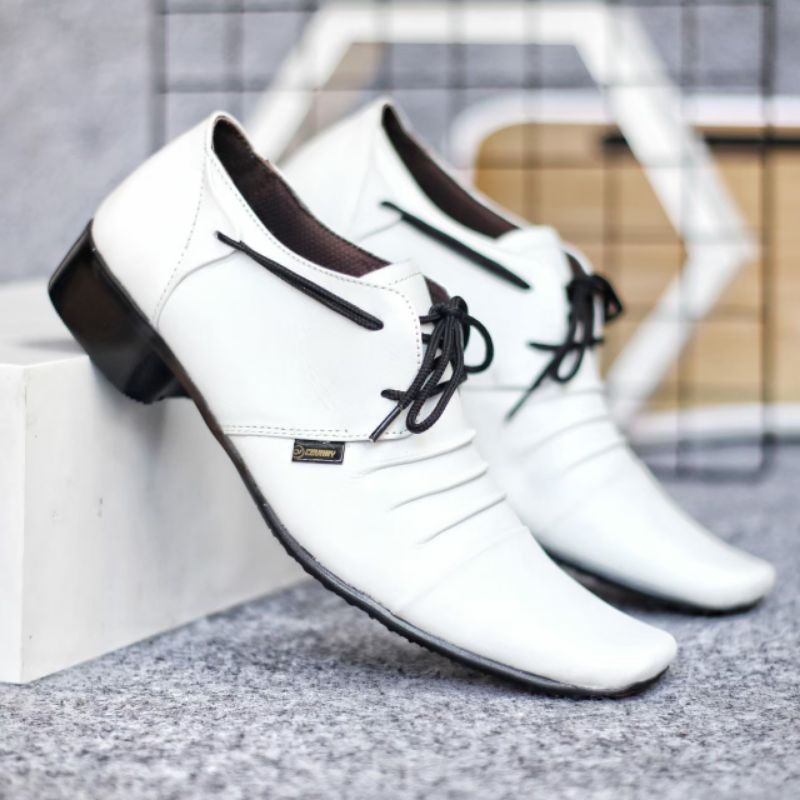 Sepatu Pantofel Pria Kulit Asli Original CEVANY CEVANY REMPETALI WHITE SERIES Sepatu Formal Original