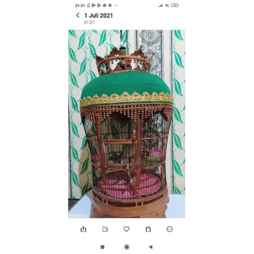 kerodongkerudung kubah sangkar perkutut standart