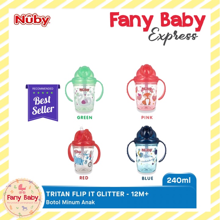 NUBY TRITAN FLIP IT GLITTER - 12M+ / 240ML