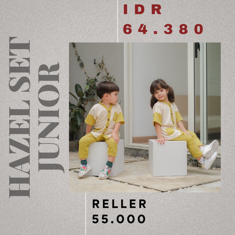 HAZEL SET - Promo 10.10 Family set Piayama set Baju tidur Daily wear Modis Kekinian Murah Unisex