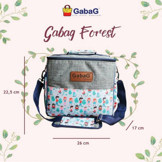 Gabag  Single Sling Series Cooler bag Cinnamon / Forest - Tas Asi