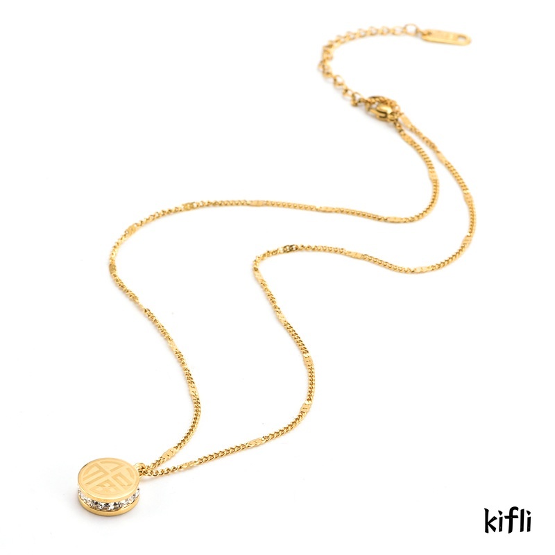 Hati Kalung,Berlian Beruntung Karakter,Cina'fu' Wanita,Liontin Kalung,Fashion Perhiasan Aksesoris
