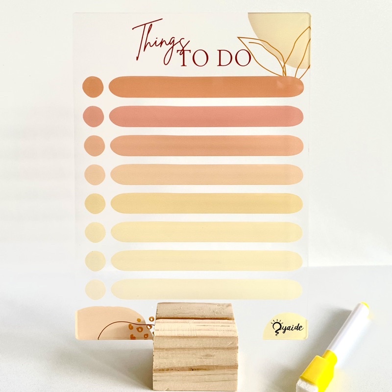 

Acrylic Planner Things To Do List Akrilik A5